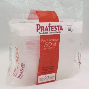 Pote quadrado 250 ml
