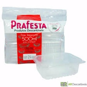 Pote Retangular 500 ml