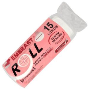 Saco de lixo em rolo 15 Litros.